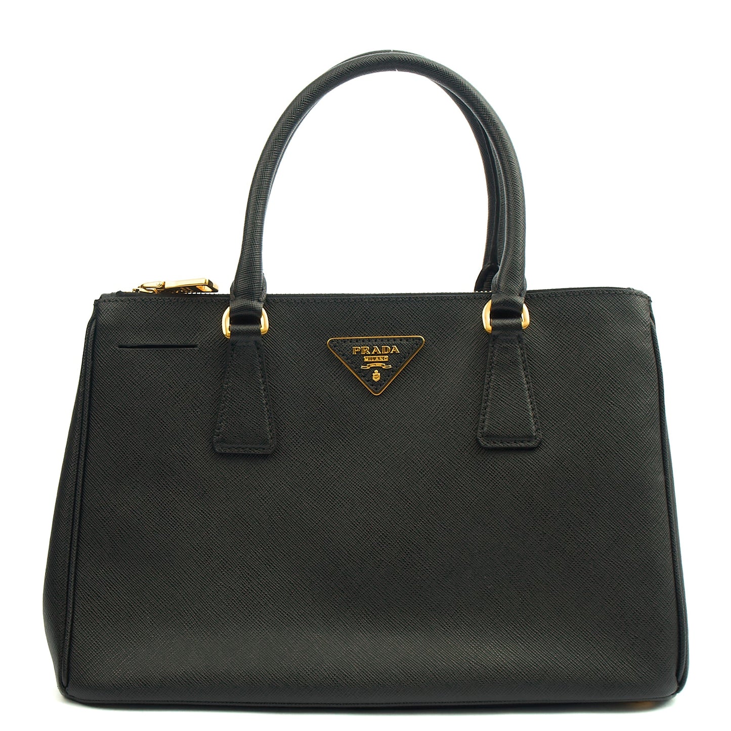 Prada Tote Galleria - Medium Double Zip Tote in Black, Saffiano Leather — Alternate View 15