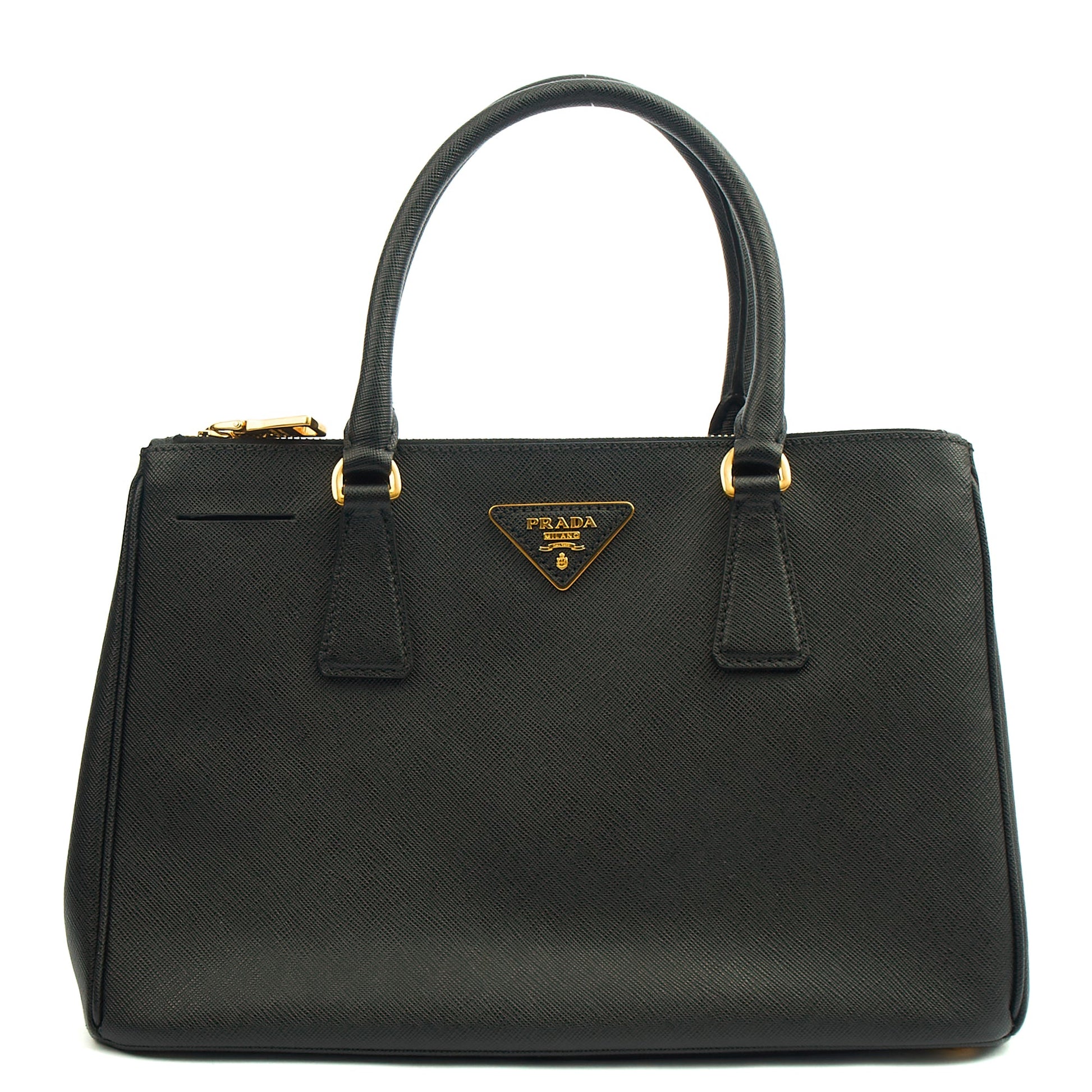 Prada Tote Galleria - Medium Double Zip Tote in Black, Saffiano Leather — Alternate View 15