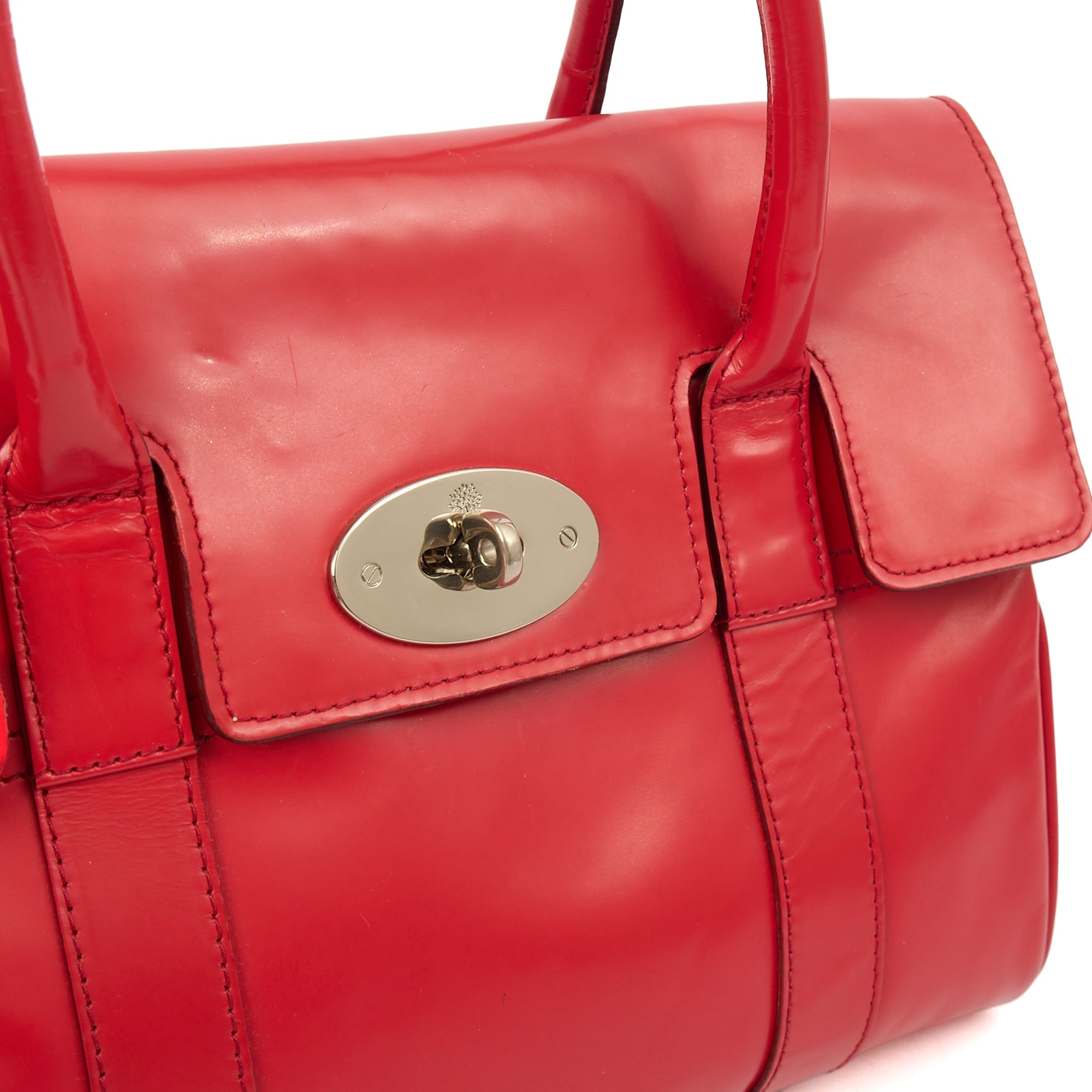Mulberry Tote Bayswater Heritage in Red, Leather — Side View