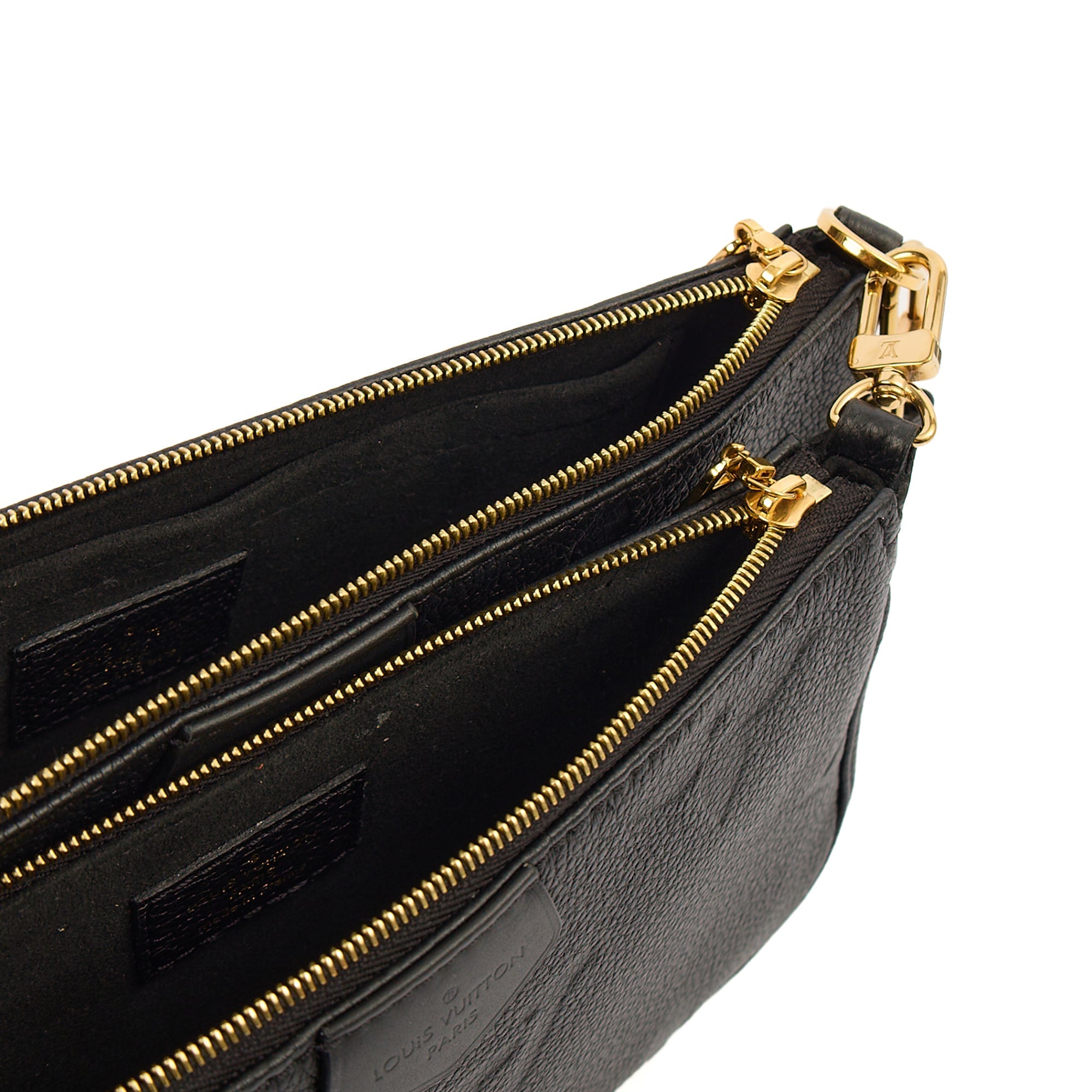 Louis Vuitton Cross Body Multi Pochette Accessoires in Black, Empreinte Leather — Alternate View 8