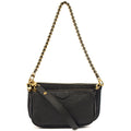 Louis Vuitton Cross Body Multi Pochette Accessoires in Black, Empreinte Leather — Front View