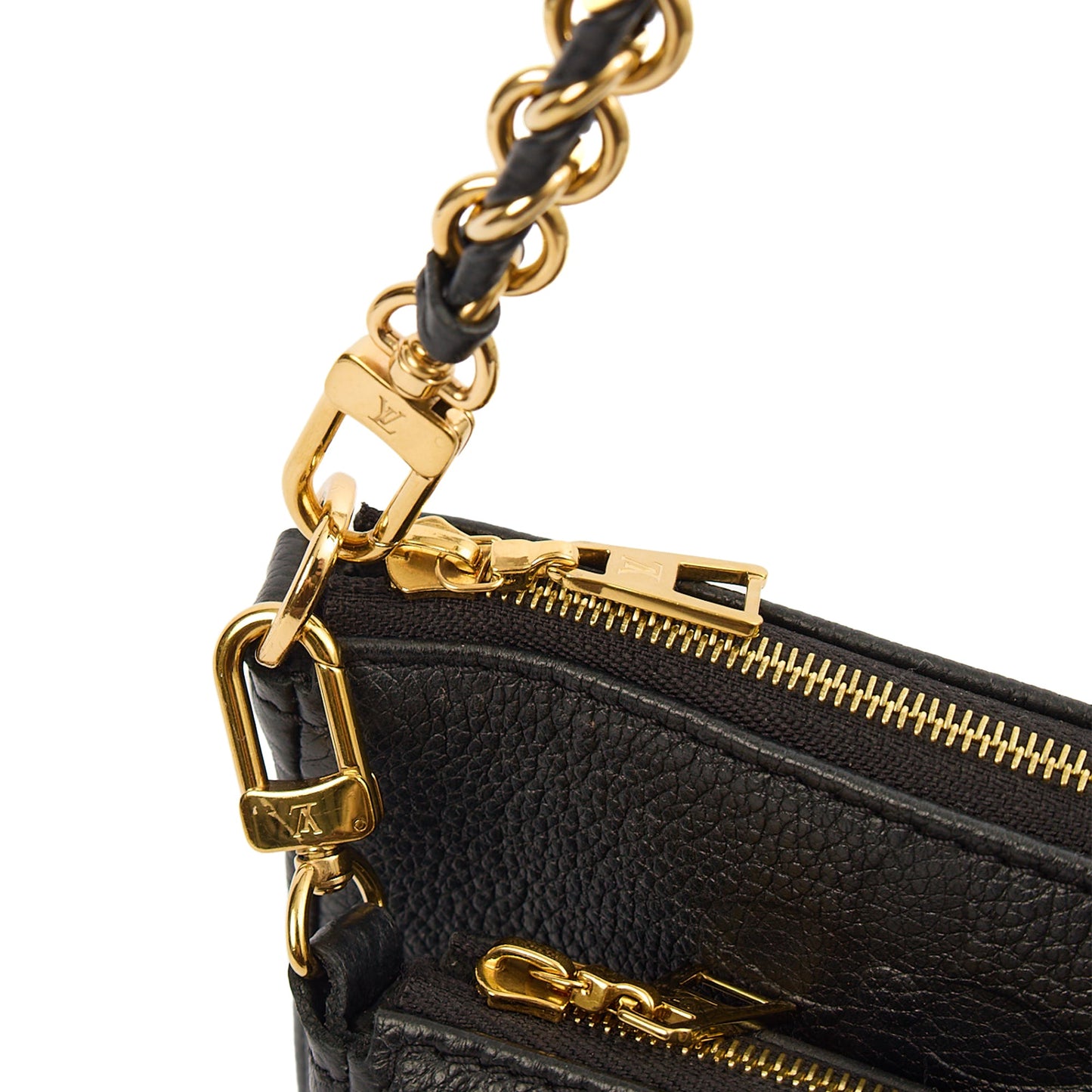 Louis Vuitton Cross Body Multi Pochette Accessoires in Black, Empreinte Leather — Lifestyle View