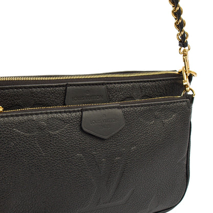 Louis Vuitton Cross Body Multi Pochette Accessoires in Black, Empreinte Leather — Alternate View 7