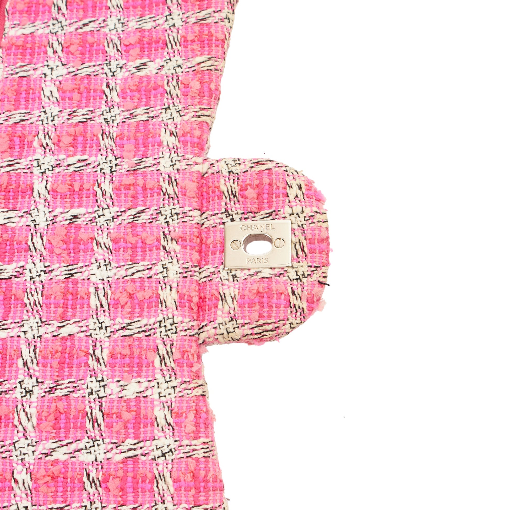 Chanel Shoulder Bag Classic Double Flap - Large in Pink, Tweed — Alternate View 8