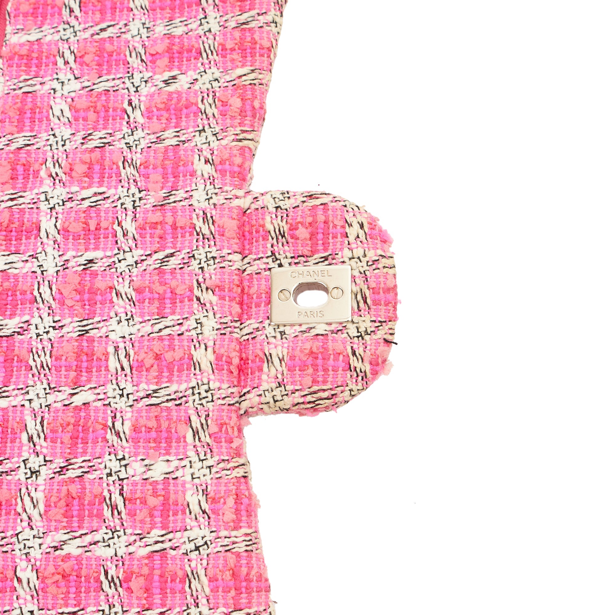 Chanel Shoulder Bag Classic Double Flap - Large in Pink, Tweed — Alternate View 8