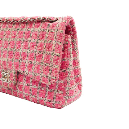 Chanel Shoulder Bag Classic Double Flap - Large in Pink, Tweed — Alternate View 7