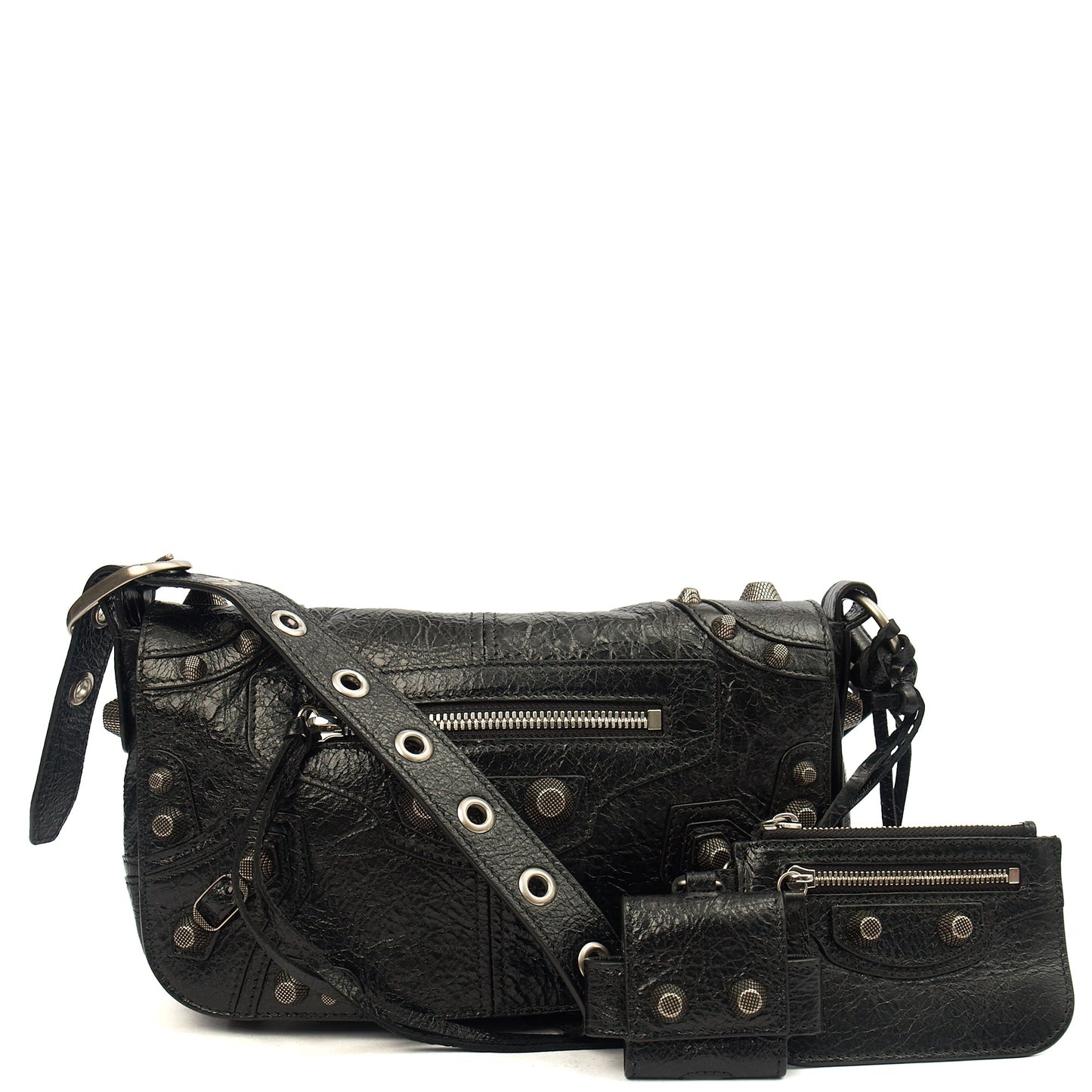 Balenciaga Cross Body Le Cagole S in Black, Veau (Calfskin) — Front View