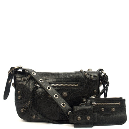 Balenciaga Cross Body Le Cagole S in Black, Veau (Calfskin) — Front View