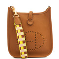 Hermes Evelyne 16 in Gold, Togo Leather — Front View