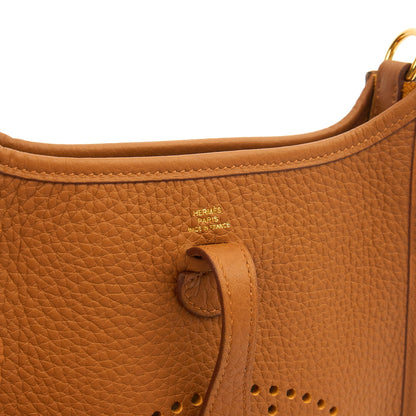 Hermes Evelyne 16 in Gold, Togo Leather — Alternate View 22