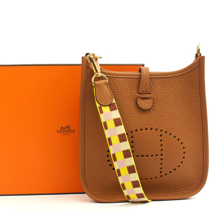 Hermes Evelyne 16 in Gold, Togo Leather — Alternate View 29