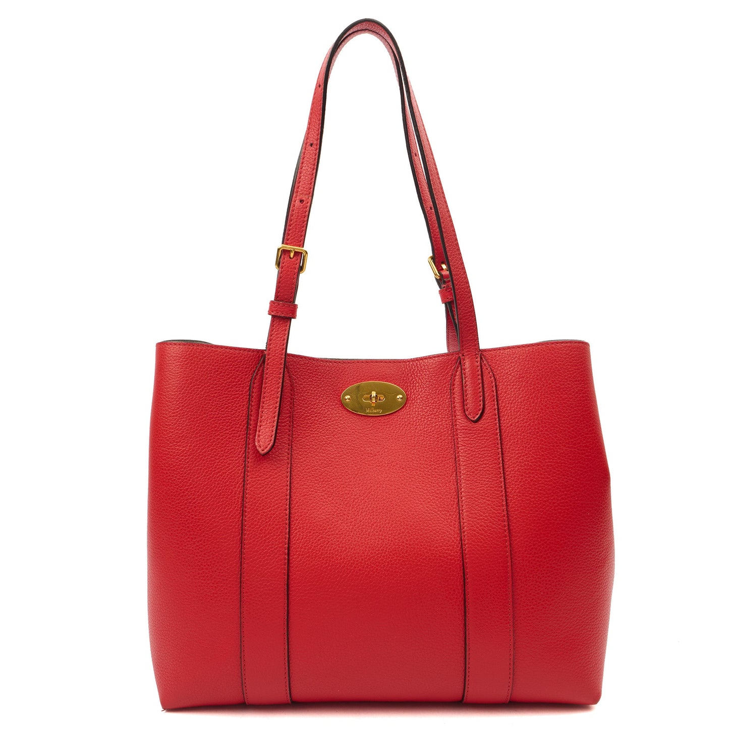 Mulberry Tote Bayswater Tote - Small in Red, Calfskin Leather — Front View