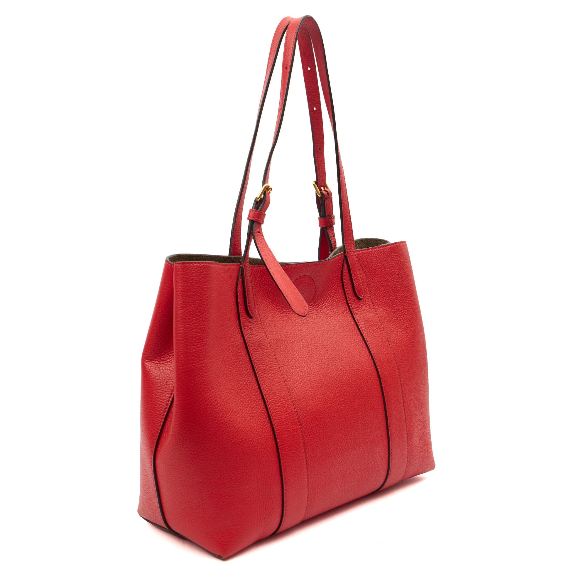 Mulberry Tote Bayswater Tote - Small in Red, Calfskin Leather — Back View
