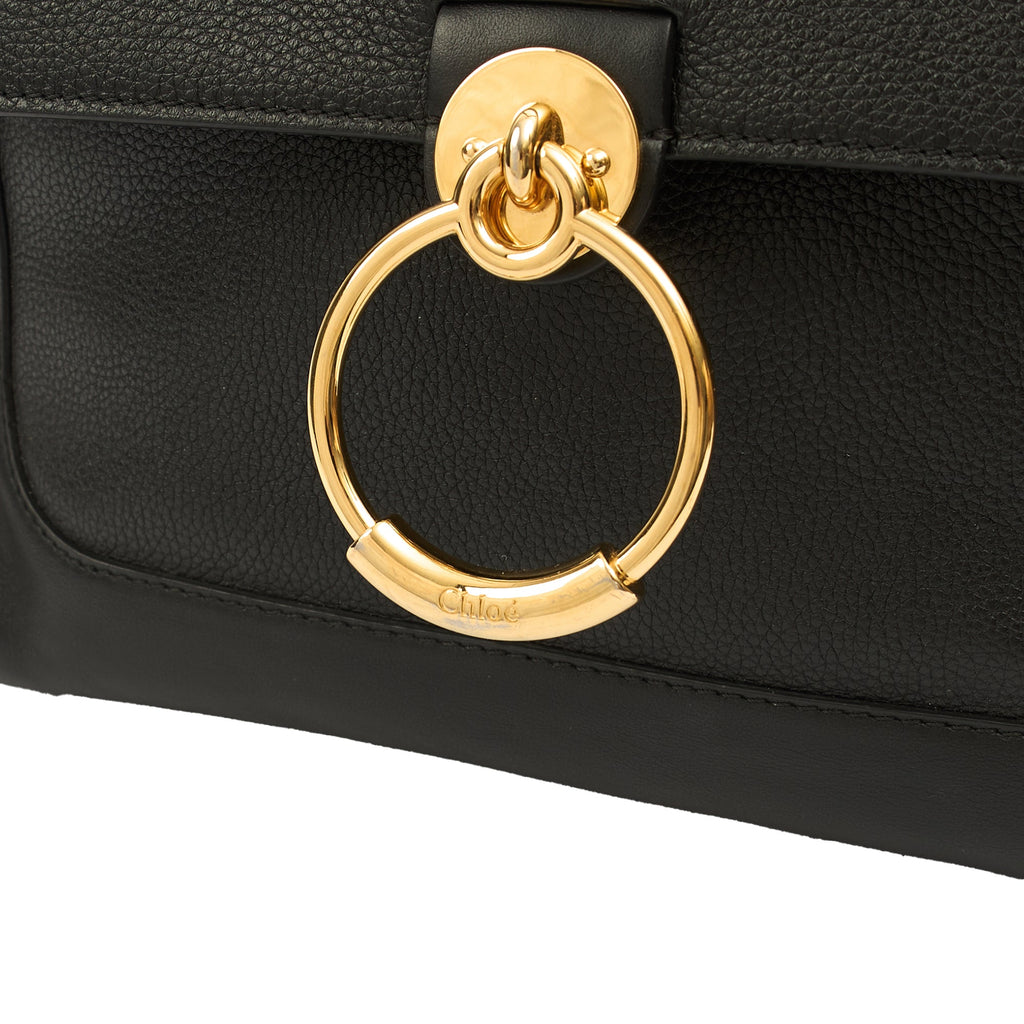 Chloe Top Handle Tess Day in Black, Leather — Lifestyle View