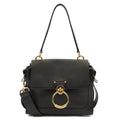 Chloe Top Handle Tess Day in Black, Leather — Front View