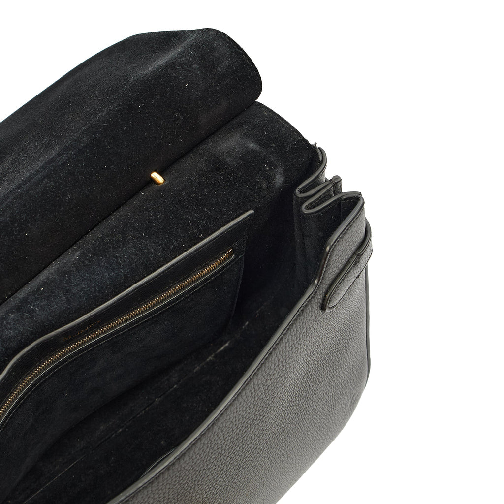 Mulberry Top Handle Amberley Satchel in Black, Calfskin Leather — Alternate View 7