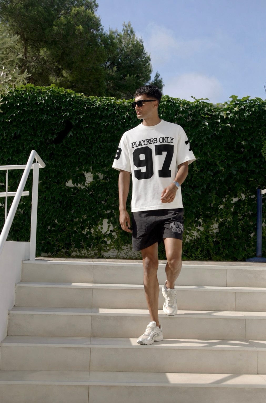 PLAYERS ONLY ECRU JERSEY TEE — Small — Back View