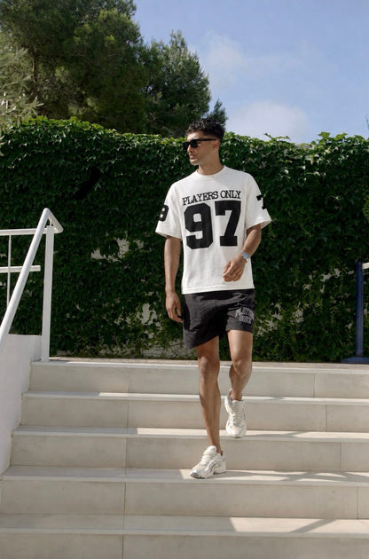 PLAYERS ONLY ECRU JERSEY TEE — Small — Back View
