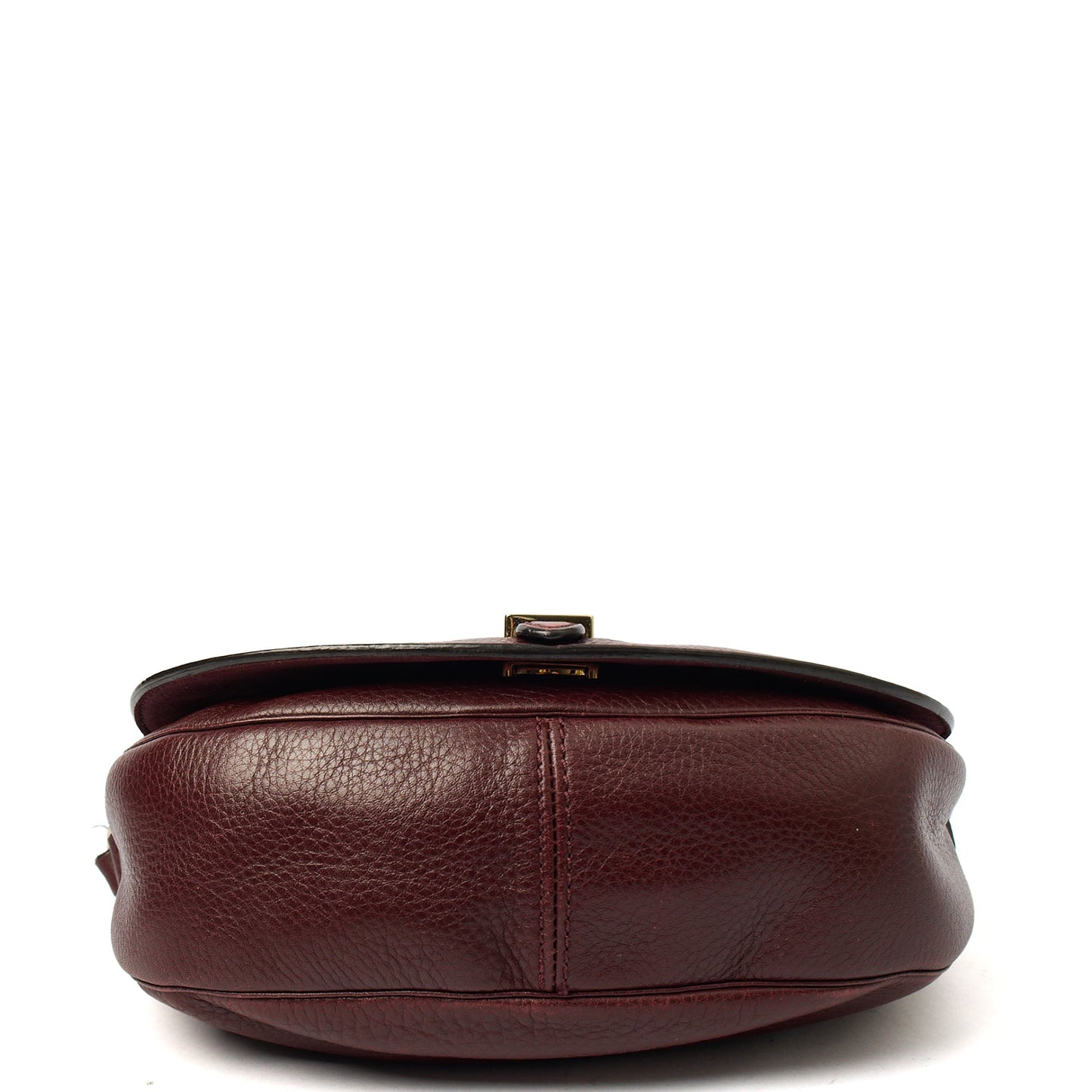 Mulberry Cross Body Tessie Satchel in Burgundy, Calfskin Leather — Detail View