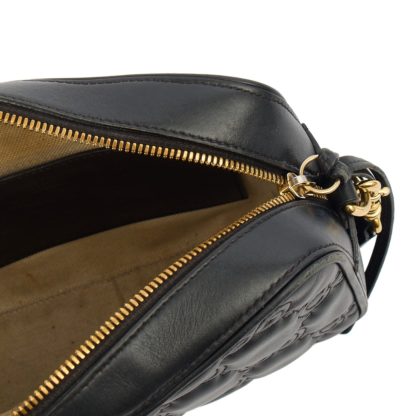 Gucci Cross Body GG Matelasse Small in Black, Leather — Lifestyle View