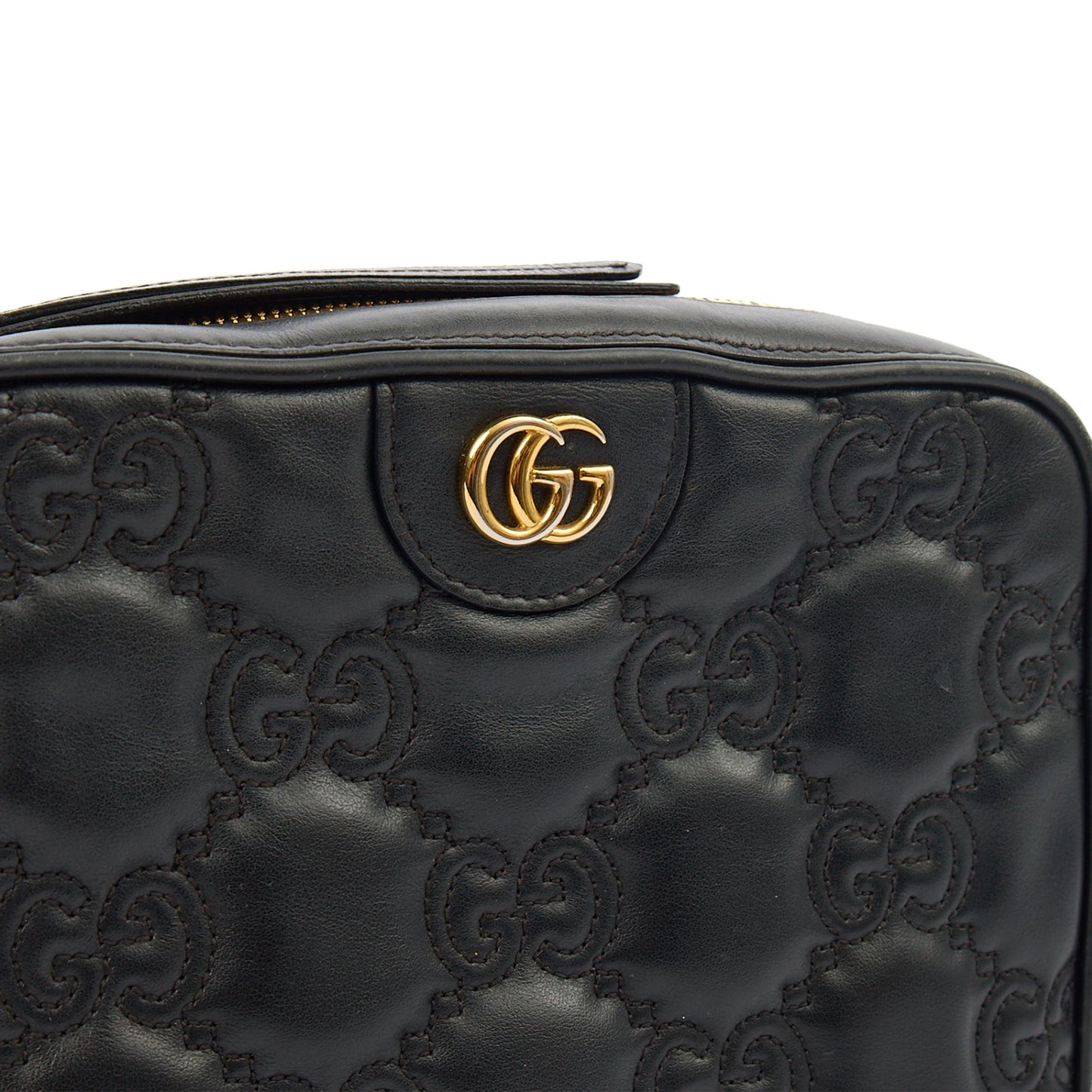 Gucci Cross Body GG Matelasse Small in Black, Leather — Side View