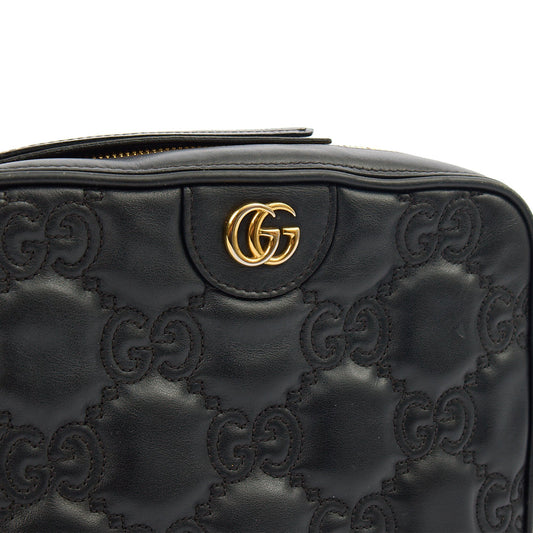 Gucci Cross Body GG Matelasse Small in Black, Leather — Side View