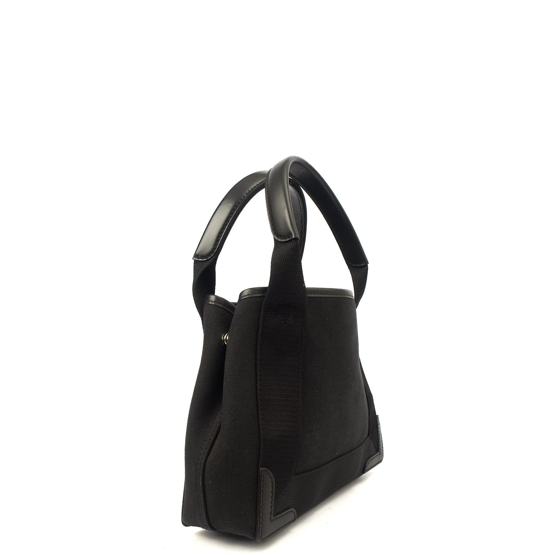 Balenciaga Tote Cabas XS in Black, Fabric — Side View