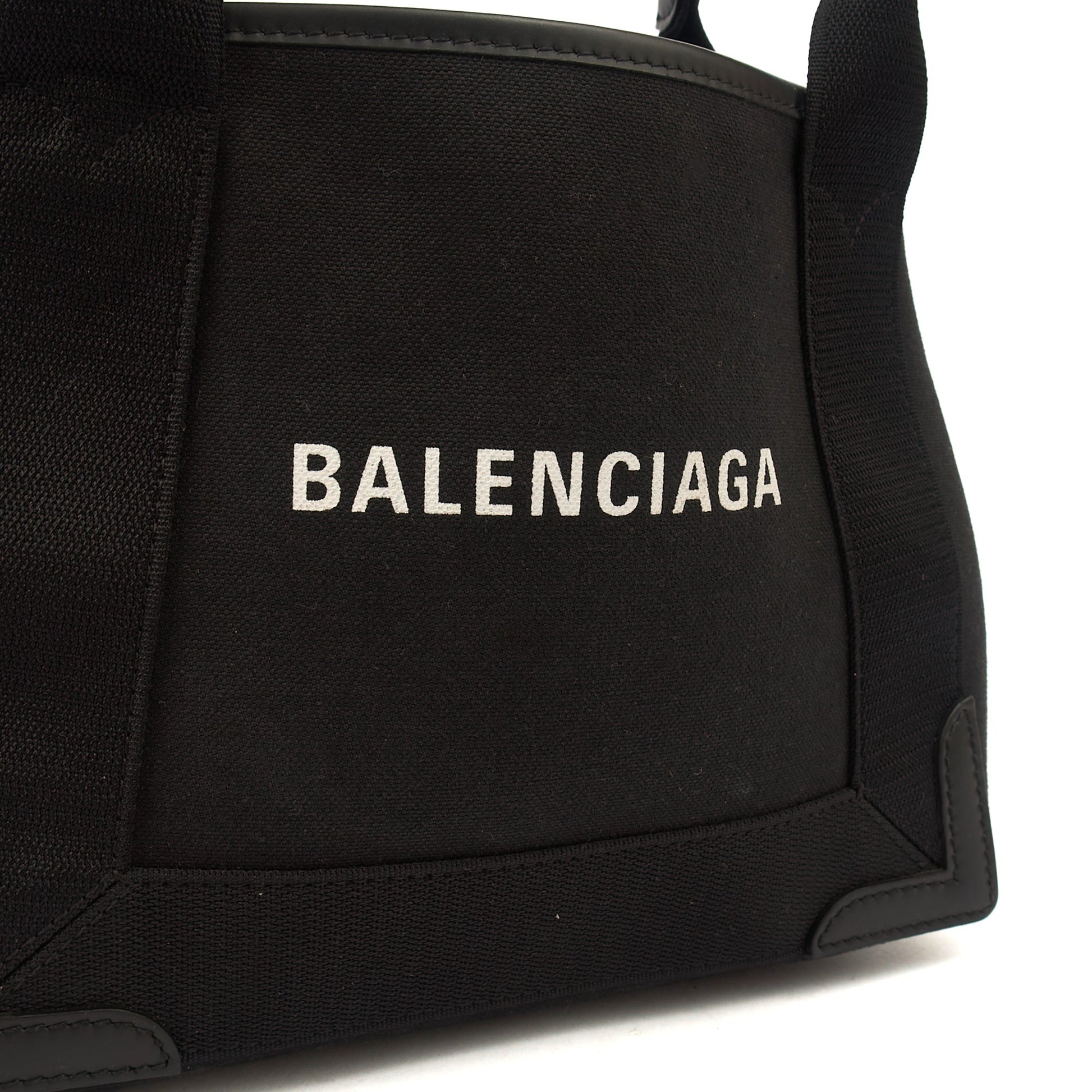 Balenciaga Tote Cabas XS in Black, Fabric — Top View