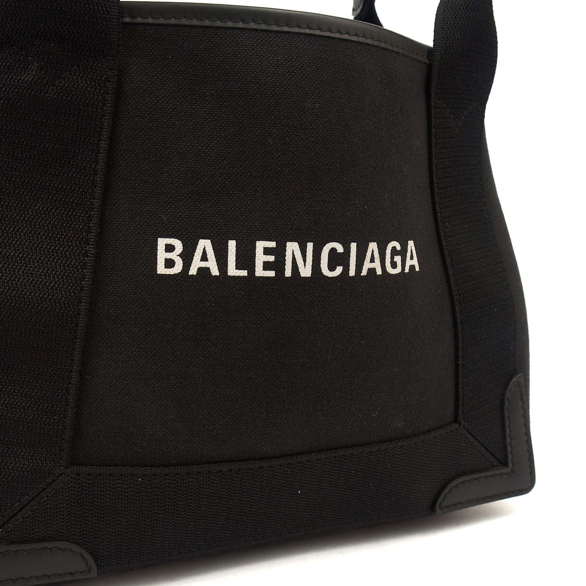 Balenciaga Tote Cabas XS in Black, Fabric — Top View