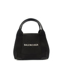 Balenciaga Tote Cabas XS in Black, Fabric — Front View