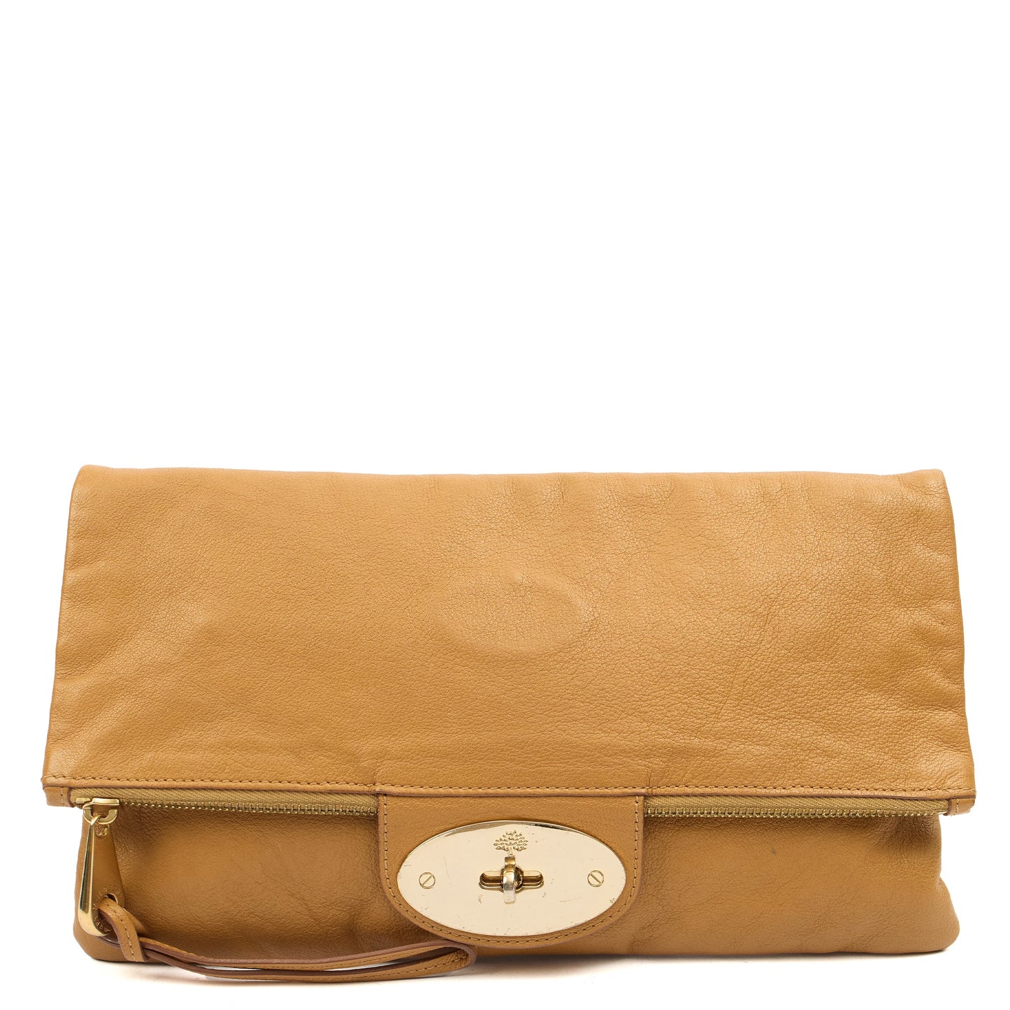 Mulberry Clutch Postman's Lock Clutch in Deer Brown, Leather — Front View