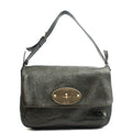 Mulberry Satchel Bayswater - Oversized Clutch in Grey, Patent Leather — Front View