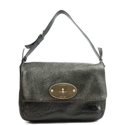 Mulberry Satchel Bayswater - Oversized Clutch in Grey, Patent Leather — Front View