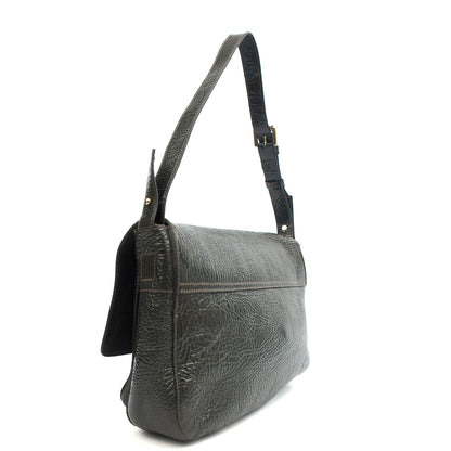Mulberry Satchel Bayswater - Oversized Clutch in Grey, Patent Leather — Side View