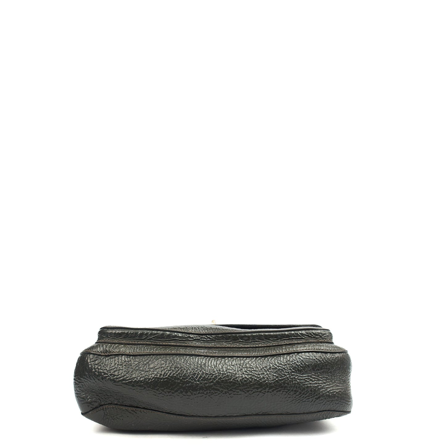 Mulberry Satchel Bayswater - Oversized Clutch in Grey, Patent Leather — Top View