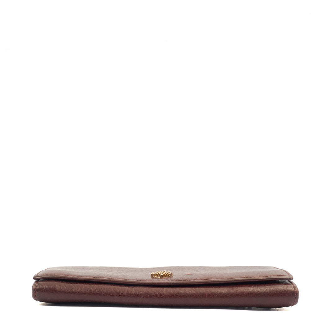 Mulberry Purse Wallet in Oxblood, Leather — Detail View