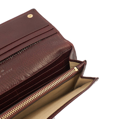 Mulberry Purse Wallet in Oxblood, Leather — Lifestyle View