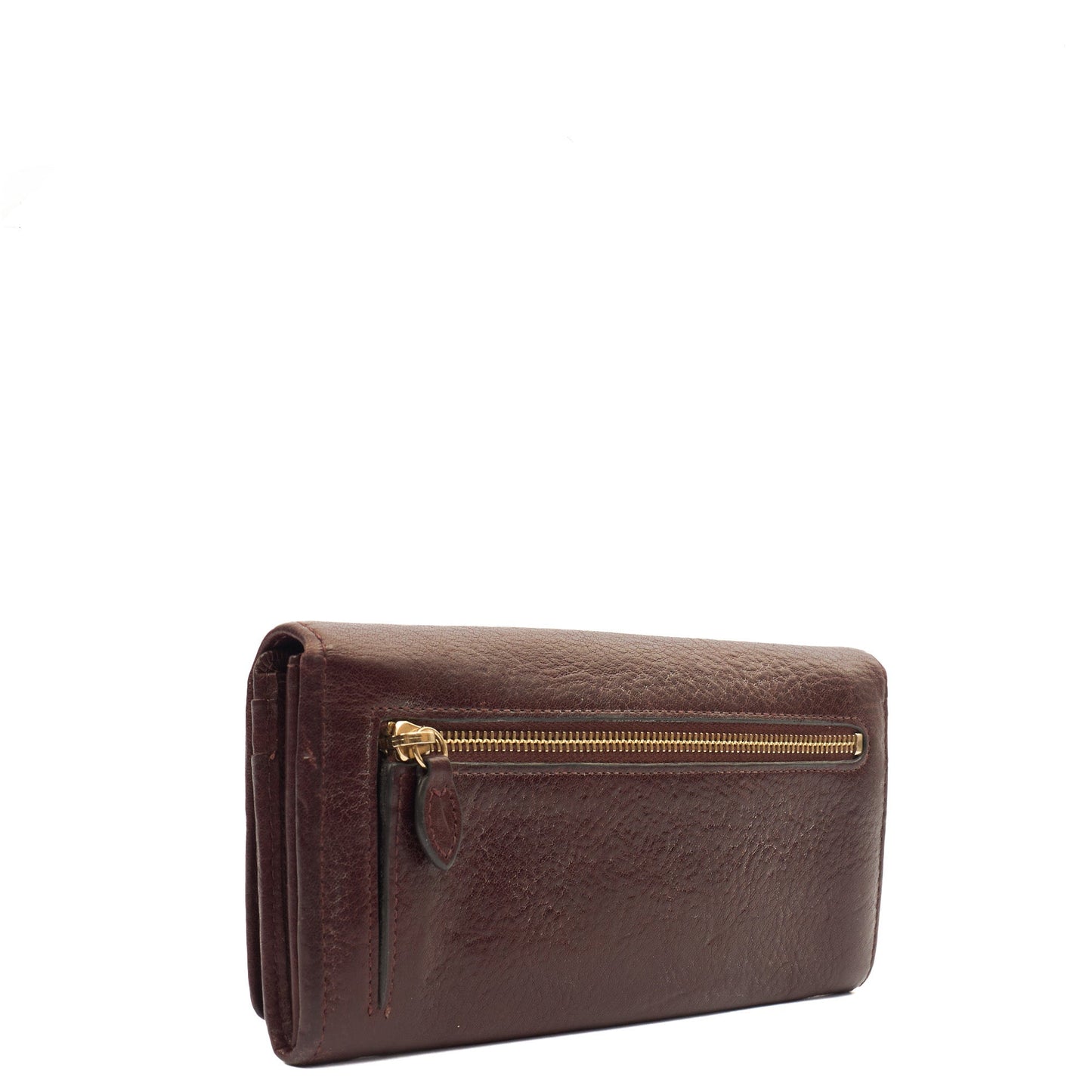 Mulberry Purse Wallet in Oxblood, Leather — Back View