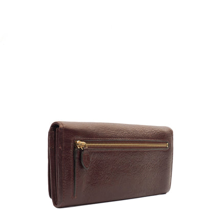 Mulberry Purse Wallet in Oxblood, Leather — Back View