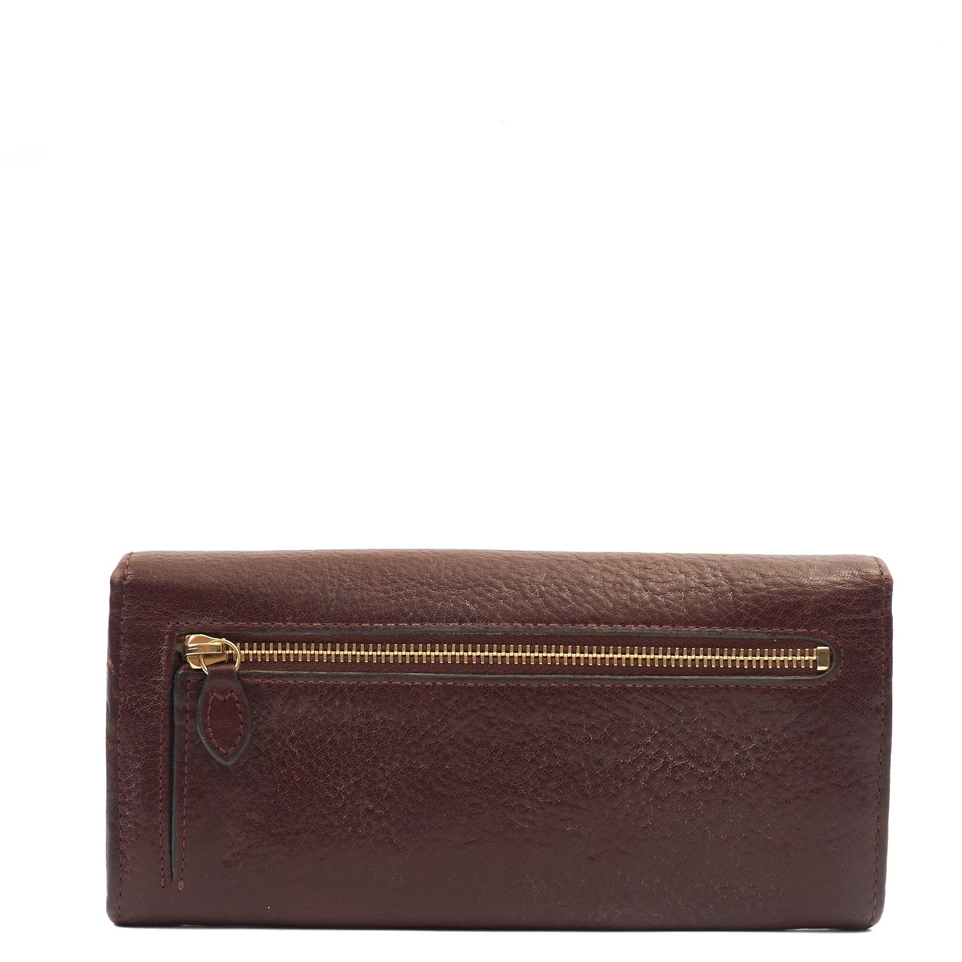 Mulberry Purse Wallet in Oxblood, Leather — Top View