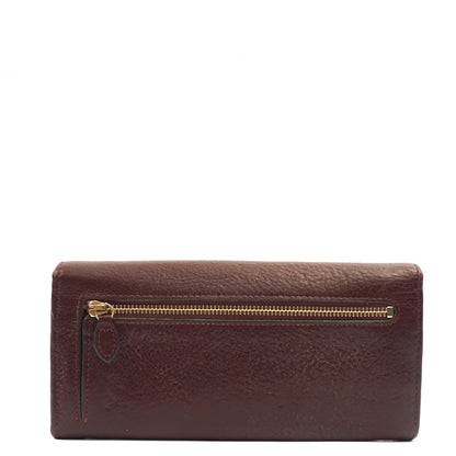 Mulberry Purse Wallet in Oxblood, Leather — Top View
