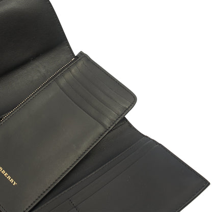 Burberry Wallet Wallet in Black, Leather — Detail View