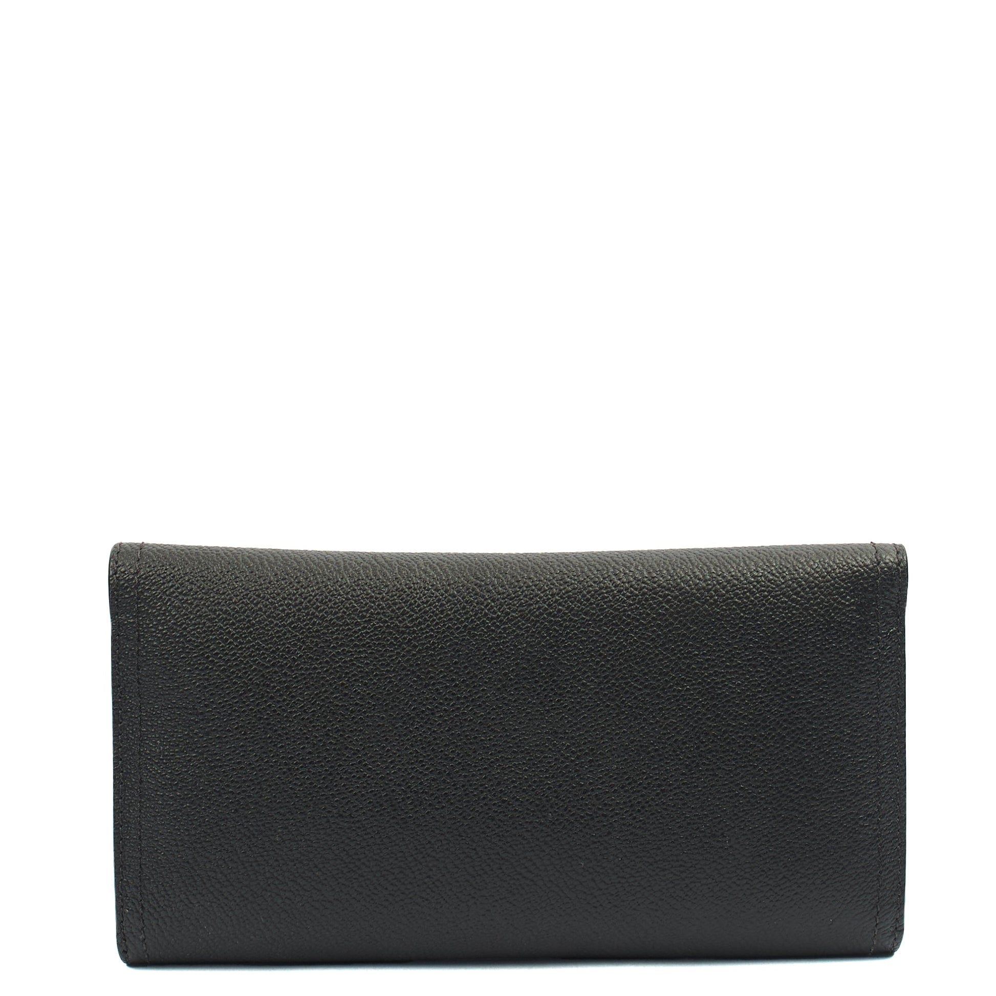 Burberry Wallet Wallet in Black, Leather — Back View
