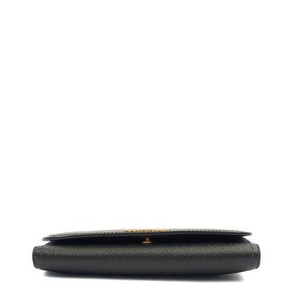 Burberry Wallet Wallet in Black, Leather — Top View