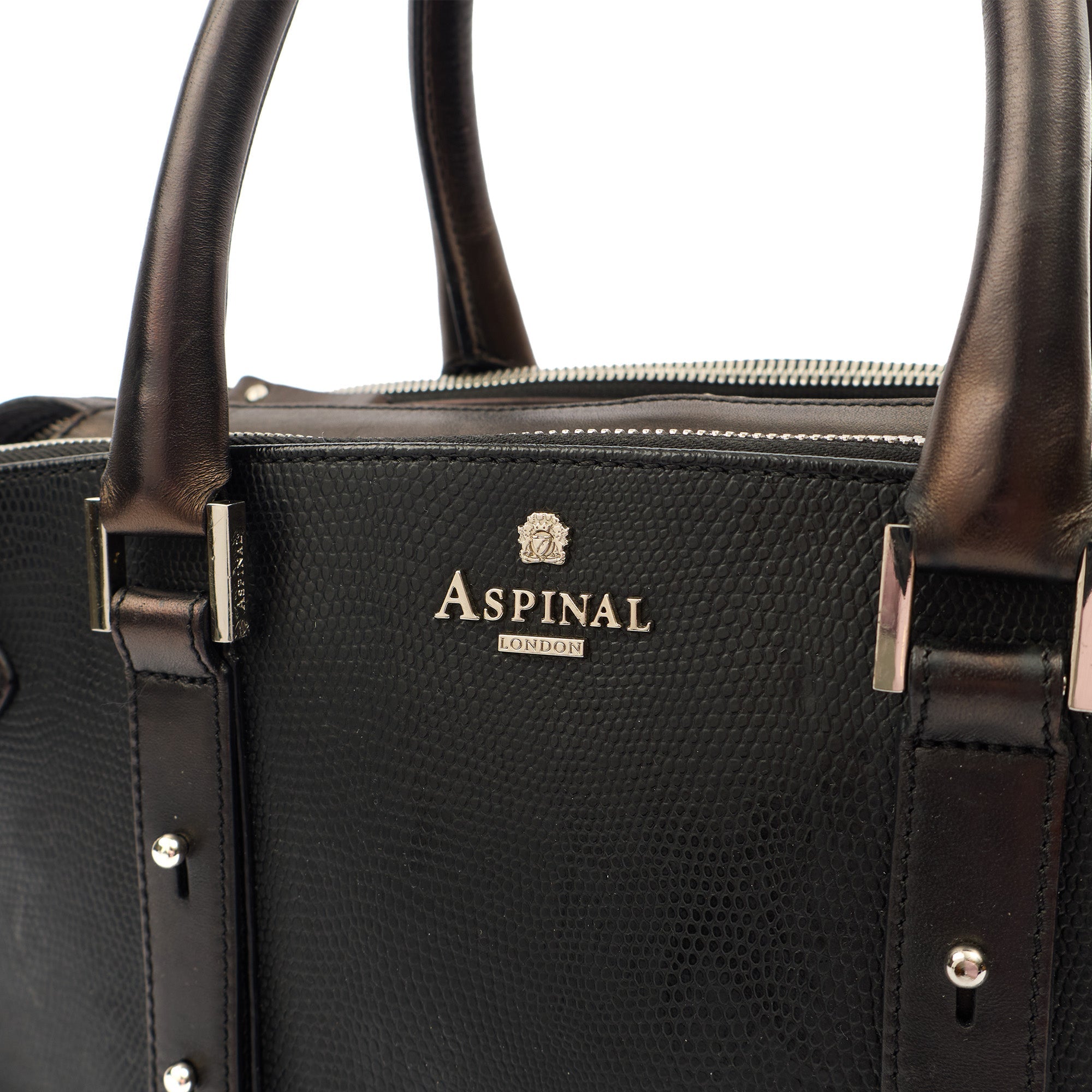 Aspinal of London Top Handle Brook Street  in Black, Leather — Alternate View 18