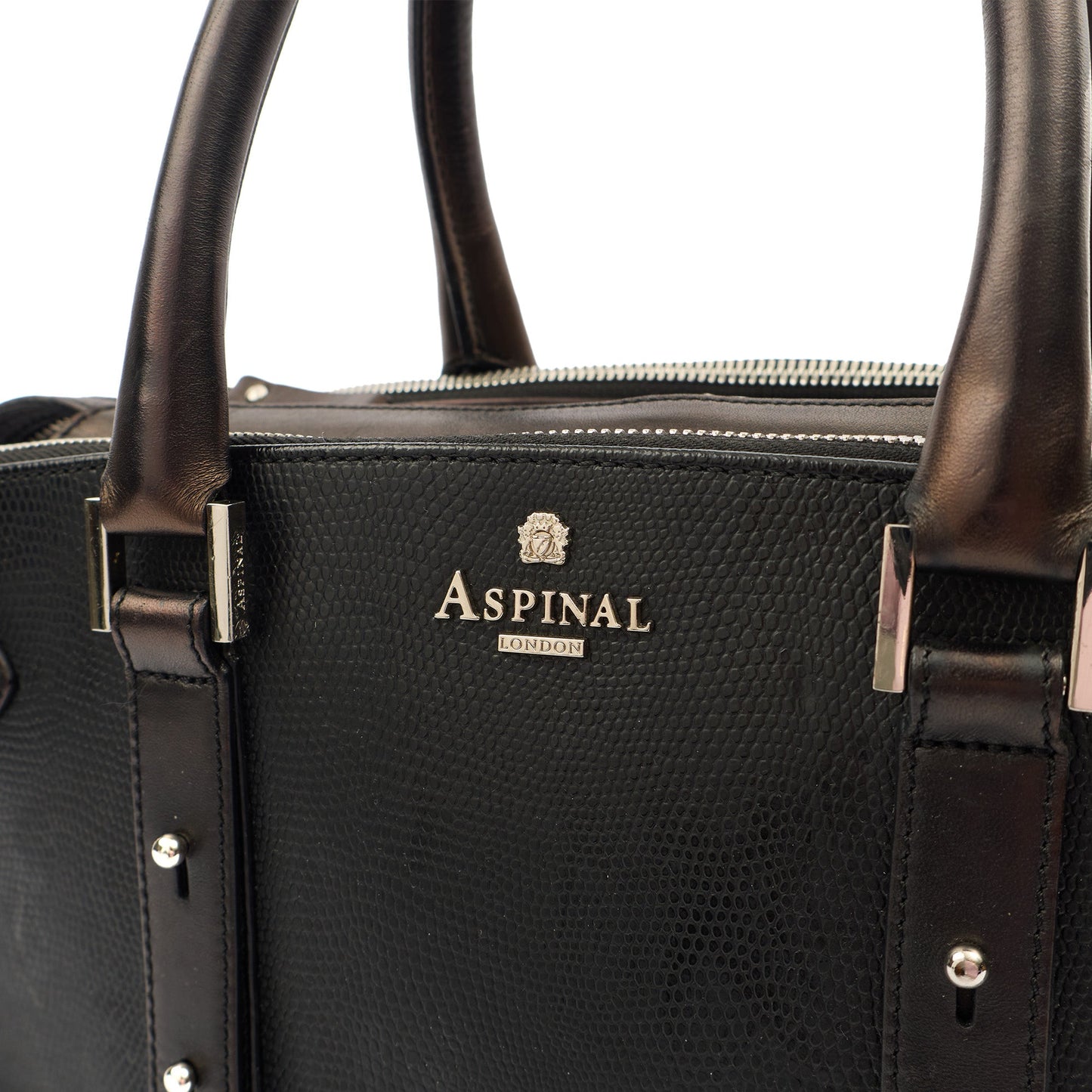 Aspinal of London Top Handle Brook Street  in Black, Leather — Alternate View 12