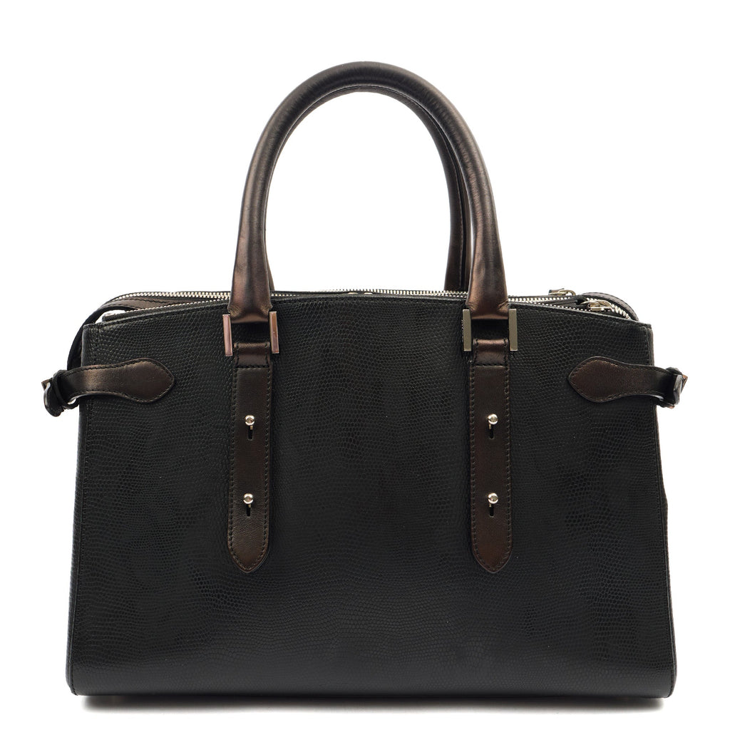 Aspinal of London Top Handle Brook Street  in Black, Leather — Back View