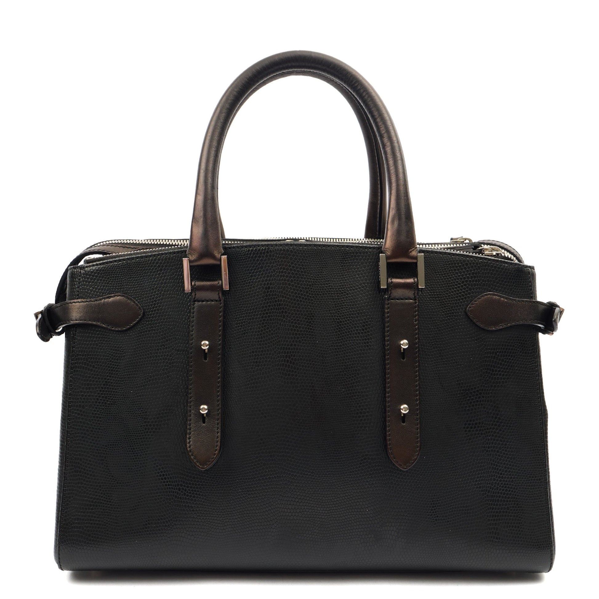 Aspinal of London Top Handle Brook Street  in Black, Leather — Alternate View 9