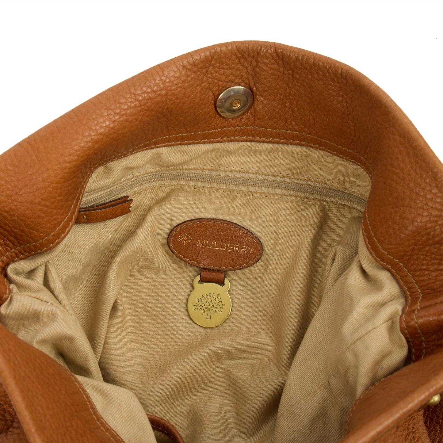 Mulberry Tote Mitzy Tote in Oak, Calfskin Leather — Lifestyle View