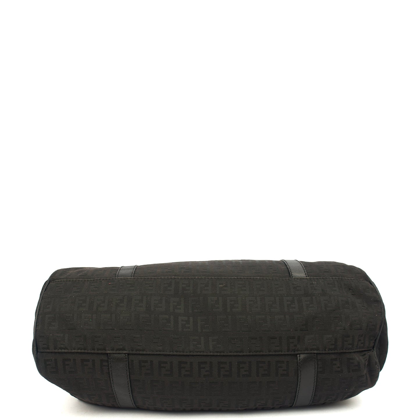 Fendi Shoulder Bag Zucca Tote in Black, Fabric — Top View